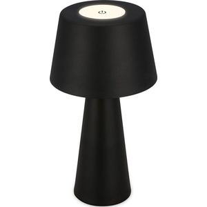 BRILONER - KIHI - LED accu tafellamp, traploos dimbaar, Touch, mobiel licht, LED tafellamp buiten, LED tafellamp snoerloos, Zwart