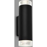 BRILONER - LED wandlamp outdoor, LED wandlamp zwart, IP44 spatwaterdicht, 4000K neutraal wit licht, GU10 incl.