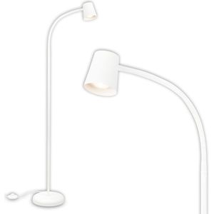 BRILONER - Staande lamp met touch, dimbaar, draaibaar, memory functie, leeslamp, woonkamerlamp, slaapkamer decoratie, uplighter, staande lamp, vloerlamp, 125,5 x 21 x 45 cm, zwart