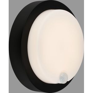 BRILONER - PULA - LED-buitenwandlamp op batterijen, sensor, zwart, LED, 4W