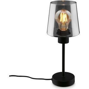 Briloner - FUMI - Tafellamp - Zwart-Rookglas - E27 Fitting