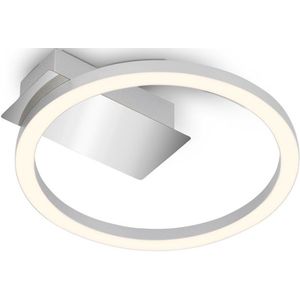Plafondlamp - Mat Chroom - LED - 500 Lumen - Warm Wit Licht