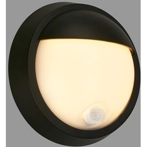 BRILONER - Led-wandlamp op batterijen met bewegingsmelder, schemeringssensor, 20 seconden, timer, buitenwandlamp, led-buitenspot, 17 x 7 cm, zwart
