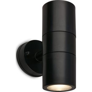 BRILONER - Wandlamp buiten IP54 spatwater- en stofbescherming, GU10 fitting, max. 7W, buitenlamp, wandlamp, spot, buitenverlichting, buitenlamp, 16x7,5x11 cm, zwart