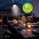 Oplaadbare Vloerlamp - Dimbaar - 6W LED - 500 Lumen - 2700K