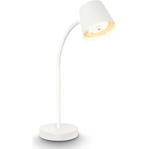Biwo - Draadloze Bureaulamp - Wit - LED - Traploos Dimbaar