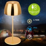 Mini Touch Lamp - Goud - LED - Warm Wit Licht - Oplaadbaar