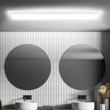 BRILONER - Led-plafondlamp met bewegingsmelder, plat, IP44 spatbescherming, led-plafondlamp, led-paneel, badkamerlamp, 98 x 20 x 3 cm (l x b x h), wit