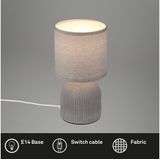 Tischlampe Tischleuchte Wohnzimmer Schlafzimmer Stoffschirm Keramikfuß