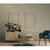 Guido Maria Kretschmer - Sacha - Vliesbehang - Goud - Luxe Behang Golven Patroon