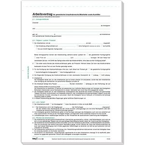 RNK Arbeitsvertrag für gewerbliche Arbeitnehmer A4 VE=10 Stück