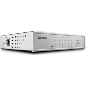 Lindy 25045 netwerk-switch Managed Gigabit Ethernet (10/100/1000) Power over Ethernet (PoE) Zilver