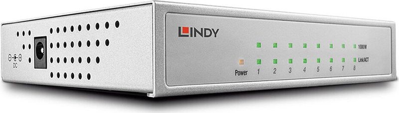 Lindy 25045 netwerk-switch Managed Gigabit Ethernet (10/100/1000) Power over Ethernet (PoE) Zilver
