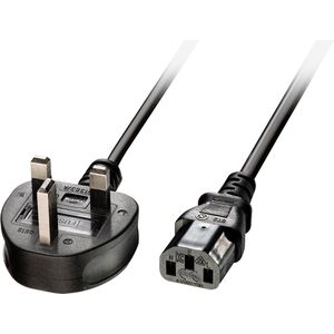 Lindy 30433 Intern 2m BS 1363 C13 stekker Zwart electriciteitssnoer