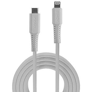 LINDY 31315 [MFi gecertificeerd] 0,5 m USB type C naar Lightning-kabel, wit