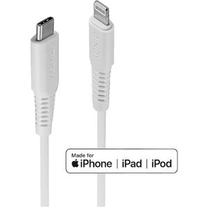 USB-Kabel usb 2.0 Apple Lightning Stecker, usb-c® Stecker 2.00 m Weiß 31317 - Lindy