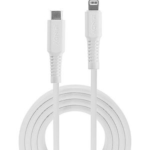 LINDY USB-kabel USB 2.0 Apple Lightning stekker, USB-C® stekker 3.00m wit 31318