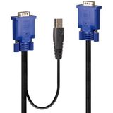 Lindy 2m Gecombineerde KVM & USB-kabel
