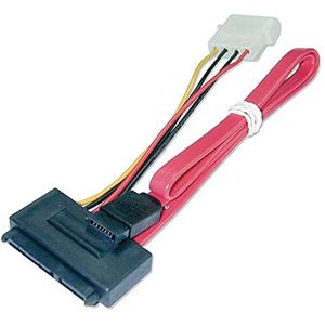 LINDY HDD Aansluitkabel [2x SATA-bus 7-polig, IDE-stroomstekker 4-polig - 1x SATA-combi-bus 15+7-polig] 0.30 m Meerdere