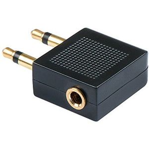 LINDY 35626 stereo audio-adapter, 2 x 3,5 mm jack naar 3,5 mm jack