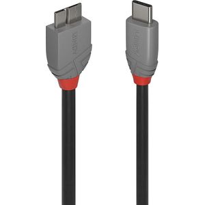 Lindy 36623 USB-kabel USB 3.2 Gen 1 (3.1 Gen 1) 3 m USB C Micro-USB B Zwart