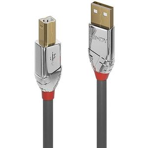 LINDY 36641 1m USB 2.0 Typ A an B Kabel, Cromo Line