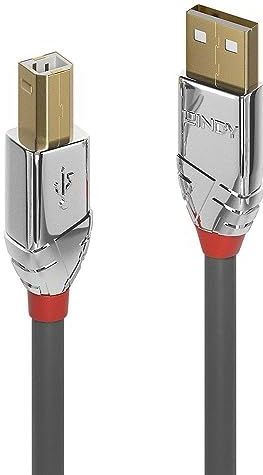 Lindy - USB-Kabel usb 2.0 usb-a Stecker, usb-b Stecker 2.00 m Grau 36642