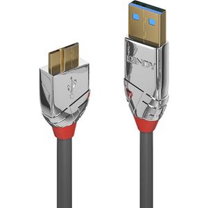Lindy 36659 USB-kabel USB 3.2 Gen 1 (3.1 Gen 1) 3 m USB A Micro-USB B Grijs