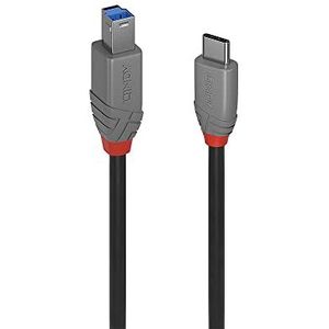 USB-Kabel usb 3.2 Gen1 (usb 3.0 / usb 3.1 Gen1) usb-c® Stecker, usb-b Stecker 3.00 m Schwarz - Lindy