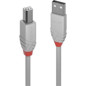 USB-Kabel usb 2.0 usb-a Stecker, usb-b Stecker 2.00 m Grau 36683 - Lindy