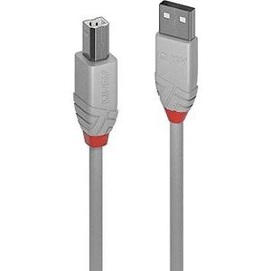 Lindy - USB-Kabel usb 2.0 usb-a Stecker, usb-b Stecker 3.00 m Grau 36684