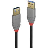 LINDY Anthra Line 36753 USB 3.0 type A naar A kabel, 3 m, zwart