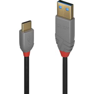 LINDY 36888 3m USB 2.0 Typ C an A Kabel, Anthra Line, anthrazit