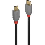 LINDY USB-kabel USB 2.0 USB-C Stekke - USB-micro-B Stekker 2.00 M Zwar - Grijs 36892