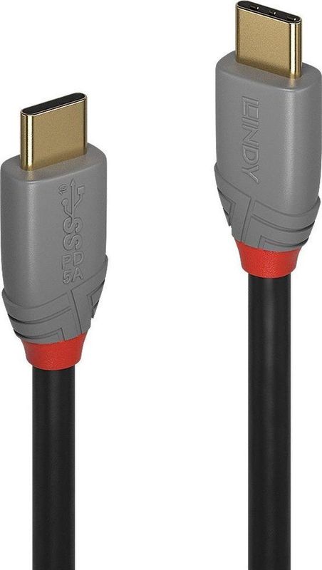 LINDY USB 3.1 Typ C Kabel 5A PD anthra Line 1.5m