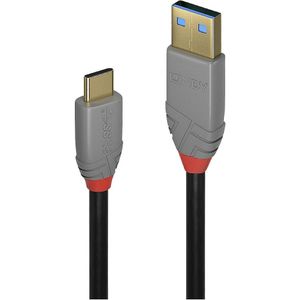 Kabel USB A naar USB C LINDY 36911 Zwart Antraciet