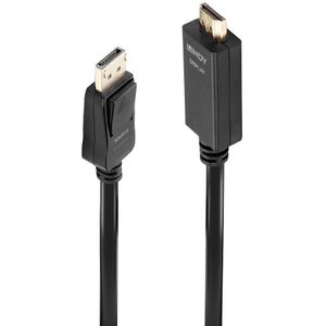 LINDY 36921 - DisplayPort-Kabel HDMI 1.4, 1 Meter, Display Port 1.2 4K 4096x2160@30Hz 10.2G Kompatibel mit TV, Gaming, Monitor, Xbox, PS4, PS5, Blu-Ray, Soundbar Die 2-Jahres-Garantie Schwarz