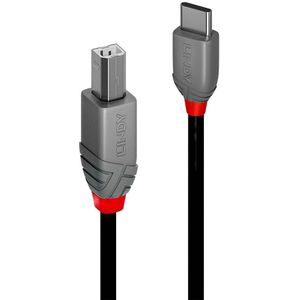 LINDY Anthra Line USB-Kabel (USB 2.0, Typ C auf B, 0,5 m)