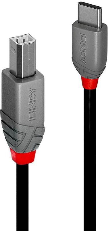 Lindy - USB-Kabel usb 2.0 usb-c® Stecker, usb-b Stecker 0.50 m Schwarz 36940
