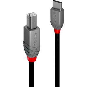 Lindy 36941 USB-kabel USB 2.0 1 m USB C USB B Zwart
