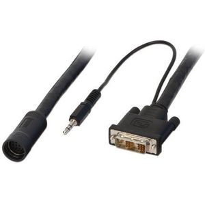 Lindy 37318 toetsenbord-video-muis (kvm) kabel Zwart 0,25 m