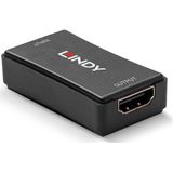 Lindy - Iec Mains 3 M HDMI-adapter - HDMI 2.0 Repeater - Zwart - 50m
