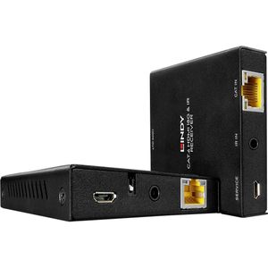 Lindy 38205 audio/video extender AV-zender & ontvanger Zwart