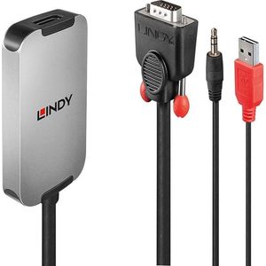 Lindy 38296 video kabel adapter Zwart, Wit