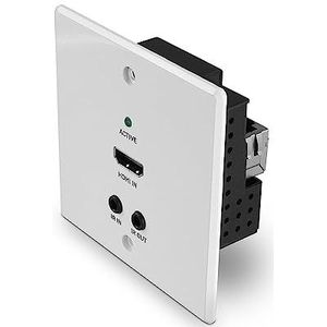 LINDY HDMI 4K60, IR en RS-232 HDBaseT UK wandplaatverlenging 70 m