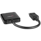 Lindy - 2 Port DisplayPort 1.2 MST Hub - Zwart - USB-A