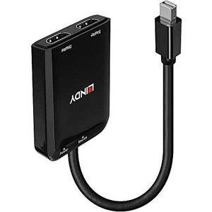 Lindy Mini DisplayPort naar 2 poorten HDMI MST Hub (USB A), Docking station + USB-hub, Zwart