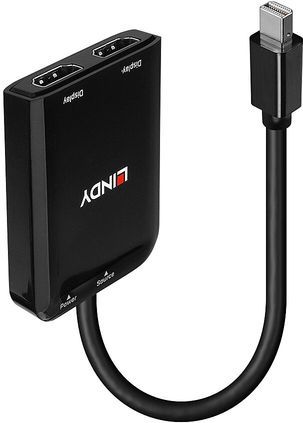 Lindy - mDP naar 2 Poorten HDMI MST Hub - Zwart - Multimedia-accessoire