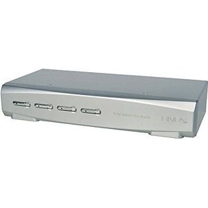 LINDY 39305 4-poorts DisplayPort 1.2, USB 2.0 & Audio KVM Switch Pro