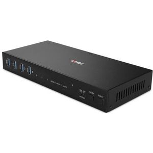 Lindy - Hdmi 4k60 Usb 3.0 Kvm-switch - Ondersteunt 2 Schermen - USB 3.0